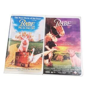 Babe The Original & Babe Pig In The City Best Movie of The Year VHS Movie Set